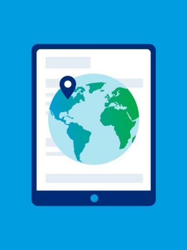 Globussymbol des Newsrooms