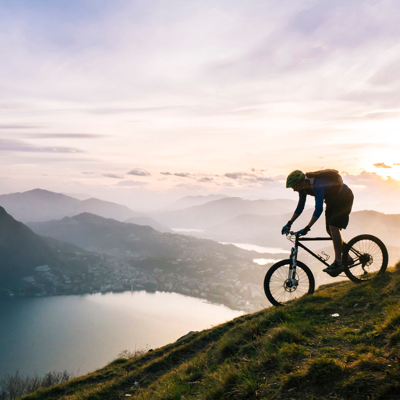 mountain biking in hills