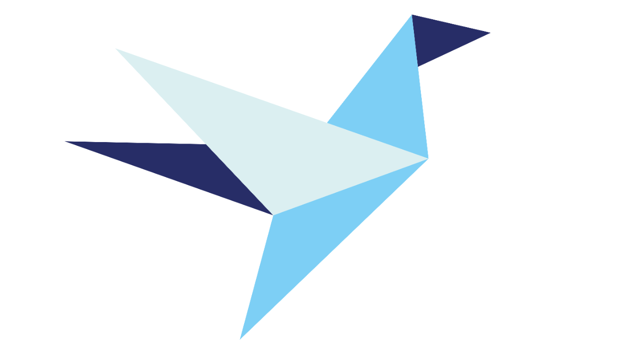 An illustration of an paper bird