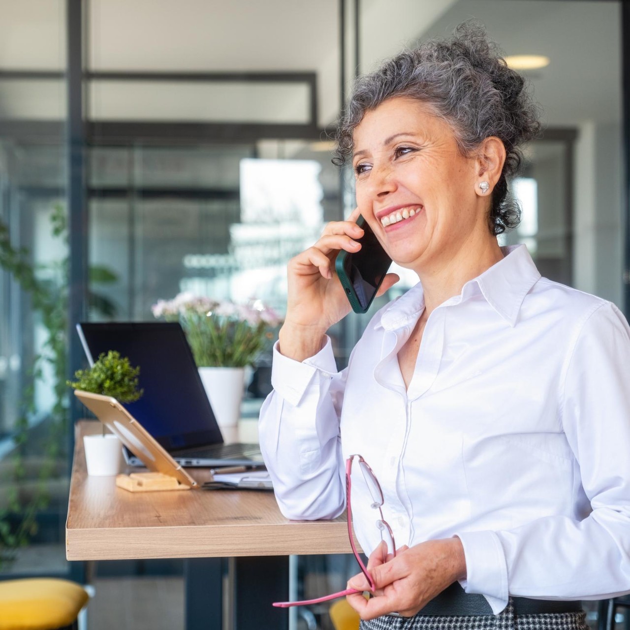 a small flock of birds